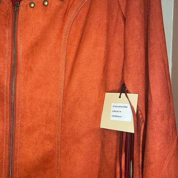 NWT Smak Parlour Suede Shift Fringe Dress XL/14 - Picture 10 of 12